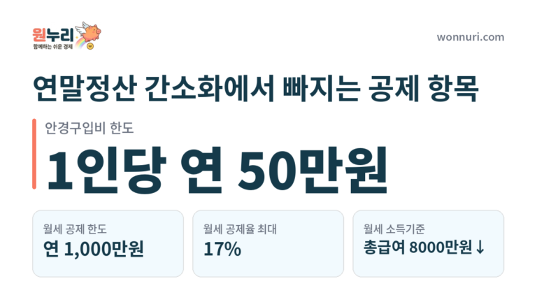 연말정산 간소화에서 빠지는 공제 항목 정리